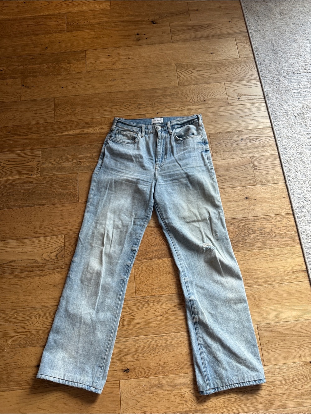 Frame Denim Light Blue Straight Leg Jeans